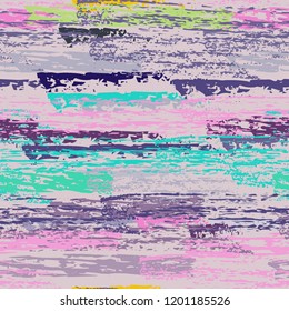 Grunge Stripes chalk vector textures. Seamless pattern old wall. Stripy crayon pencil strokes. Hand drawn pastel. Graffiti bright stripes, brushes. Horizontal pinstripe endless repeating elements.