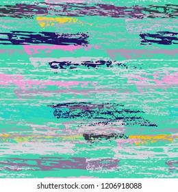 Grunge Stripes chalk vector textures. Seamless pattern old wall. Stripy crayon pencil strokes. Hand drawn pastel. Graffiti bright stripes, brushes. Horizontal pinstripe endless repeating elements.