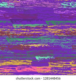 Grunge Stripes Line. Chalk Vector Textures. Seamless Pattern. Stripy Crayon Pencil Strokes. Hand Drawn Pastel. Summer Bright Stripes, Brushes. Horizontal Dirty Pinstripe Endless Repeating Elements.