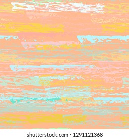 Grunge Stripes Line. Chalk Vector Textures. Seamless Pattern. Stripy Crayon Pencil Strokes. Hand Drawn Pastel. Summer Bright Stripes, Brushes. Horizontal Dirty Pinstripe Endless Repeating Elements.