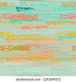 Grunge Stripes Line. Chalk Vector Textures. Seamless Pattern. Stripy Crayon Pencil Strokes. Hand Drawn Pastel. Summer Bright Stripes, Brushes. Horizontal Dirty Pinstripe Endless Repeating Elements.
