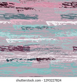 Grunge Stripes Line. Chalk Vector Textures. Seamless Pattern. Stripy Crayon Pencil Strokes. Hand Drawn Pastel. Summer Bright Stripes, Brushes. Horizontal Dirty Pinstripe Endless Repeating Elements.
