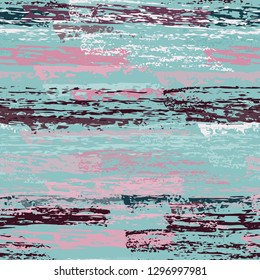 Grunge Stripes Line. Chalk Vector Textures. Seamless Pattern. Stripy Crayon Pencil Strokes. Hand Drawn Pastel. Summer Bright Stripes, Brushes. Horizontal Dirty Pinstripe Endless Repeating Elements.