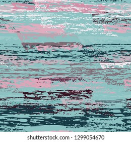 Grunge Stripes Line. Chalk Vector Textures. Seamless Pattern. Stripy Crayon Pencil Strokes. Hand Drawn Pastel. Summer Bright Stripes, Brushes. Horizontal Dirty Pinstripe Endless Repeating Elements.