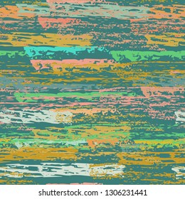 Grunge Stripes Line. Chalk Vector Textures. Seamless Pattern. Stripy Crayon Pencil Strokes. Hand Drawn Pastel. Summer Bright Stripes, Brushes. Horizontal Dirty Pinstripe Endless Repeating Elements.