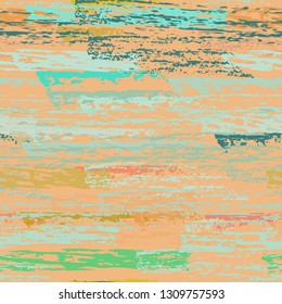 Grunge Stripes Line. Chalk Vector Textures. Seamless Pattern. Stripy Crayon Pencil Strokes. Hand Drawn Pastel. Summer Bright Stripes, Brushes. Horizontal Dirty Pinstripe Endless Repeating Elements.