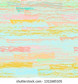 Grunge Stripes Line. Chalk Vector Textures. Seamless Pattern. Stripy Crayon Pencil Strokes.  
