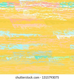 Grunge Stripes Line. Chalk Vector Textures. Seamless Pattern. Stripy Crayon Pencil Strokes. Hand Drawn Pastel. Summer Bright Stripes, Brushes. Horizontal Dirty Pinstripe Endless Repeating Elements.