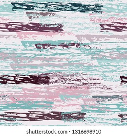Grunge Stripes Line. Chalk Vector Textures. Seamless Pattern. Stripy Crayon Pencil Strokes. Hand Drawn Pastel. Summer Bright Stripes, Brushes. Horizontal Dirty Pinstripe Endless Repeating Elements.