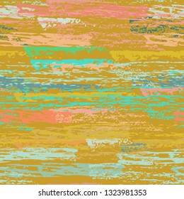 Grunge Stripes Line. Chalk Vector Textures. Seamless Pattern. Stripy Crayon Pencil Strokes. Hand Drawn Pastel. Summer Bright Stripes, Brushes. Horizontal Dirty Pinstripe Endless Repeating Elements.