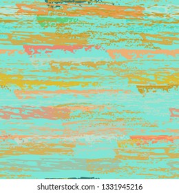 Grunge Stripes Line. Chalk Vector Textures. Seamless Pattern. Stripy Crayon Pencil Strokes. Hand Drawn Pastel. Summer Bright Stripes, Brushes. Horizontal Dirty Pinstripe Endless Repeating Elements.