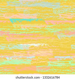 Grunge Stripes Line. Chalk Vector Textures. Seamless Pattern. Stripy Crayon Pencil Strokes. Hand Drawn Pastel. Summer Bright Stripes, Brushes. Horizontal Dirty Pinstripe Endless Repeating Elements.