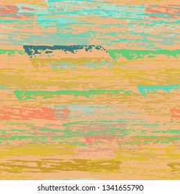 Grunge Stripes Line. Chalk Vector Textures. Seamless Pattern. Stripy Crayon Pencil Strokes. Hand Drawn Pastel. Summer Bright Stripes, Brushes. Horizontal Dirty Pinstripe Endless Repeating Elements.
