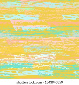 Grunge Stripes Line. Chalk Vector Textures. Seamless Pattern. Stripy Crayon Pencil Strokes. Hand Drawn Pastel. Summer Bright Stripes, Brushes. Horizontal Dirty Pinstripe Endless Repeating Elements.