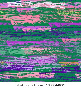 Grunge Stripes Line. Chalk Vector Textures. Seamless Pattern. Stripy Crayon Pencil Strokes. Hand Drawn Pastel. Summer Bright Stripes, Brushes. Horizontal Dirty Pinstripe Endless Repeating Elements.