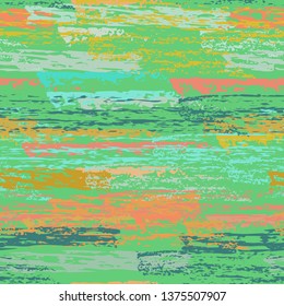 Grunge Stripes Line. Chalk Vector Textures. Seamless Pattern. Stripy Crayon Pencil Strokes. Hand Drawn Pastel. Summer Bright Stripes, Brushes. Horizontal Dirty Pinstripe Endless Repeating Elements.