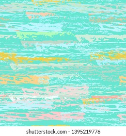 Grunge Stripes Line. Chalk Vector Textures. Seamless Pattern. Stripy Crayon Pencil Strokes. Hand Drawn Pastel. Summer Bright Stripes, Brushes. Horizontal Dirty Pinstripe Endless Repeating Elements.