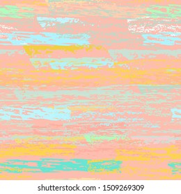 Grunge Stripes Line. Chalk Vector Textures. Seamless Pattern. Stripy Crayon Pencil Strokes. Hand Drawn Pastel. Summer Bright Stripes, Brushes. Horizontal Dirty Pinstripe Endless Repeating Elements.