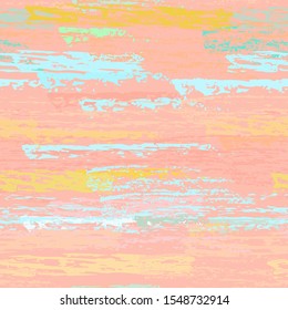 Grunge Stripes Line. Chalk Vector Textures. Seamless Pattern. Stripy Crayon Pencil Strokes. Hand Drawn Pastel. Summer Bright Stripes, Brushes. Horizontal Dirty Pinstripe Endless Repeating Elements.