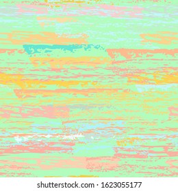 Grunge Stripes Line. Chalk Vector Textures. Seamless Pattern. Stripy Crayon Pencil Strokes. Hand Drawn Pastel. Summer Bright Stripes, Brushes. Horizontal Dirty Pinstripe Endless Repeating Elements.