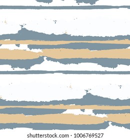 Grunge Stripes. Painted Lines. Texture with Horizontal Dry Brush Strokes. Scribbled Grunge Rapport for Sportswear, Fabric, Wallpaper. Trendy Vector Background with Stripes