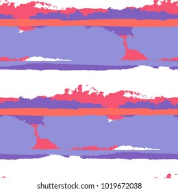 Grunge Stripes. Painted Lines. Texture with Horizontal Dry Brush Strokes. Scribbled Grunge Rapport for Sportswear, Fabric, Wallpaper. Retro Vector Background with Stripes
