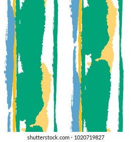 Grunge Stripes. Painted Lines. Texture with Vertical Dry Brush Strokes. Scribbled Grunge Pattern for Linen, Fabric, Textile. Retro Vector Background with Stripes