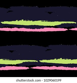Grunge Stripes. Painted Lines. Texture with Horizontal Dry Brush Strokes. Scribbled Grunge Rapport for Sportswear, Paper, Cloth. Retro Vector Background with Stripes