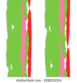 Grunge Stripes. Painted Lines. Texture with Vertical Dry Brush Strokes. Scribbled Grunge Rapport for Sportswear, Fabric, Cloth. Retro Vector Background with Stripes