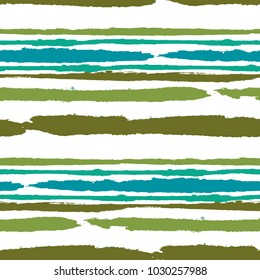 Grunge Stripes. Painted Lines. Texture with Horizontal Brush Strokes. Scribbled Grunge Motif for Sportswear, Fabric, Cloth. Trendy Vector Background with Stripes