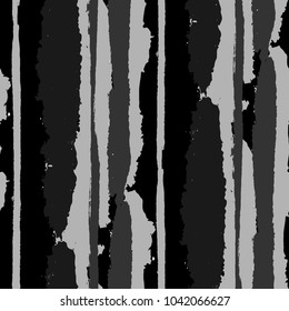 Grunge Stripes. Painted Lines. Texture with Vertical Dry Brush Strokes. Scribbled Grunge Pattern for Sportswear, Paper, Cloth. Rustic Vector Background with Stripes