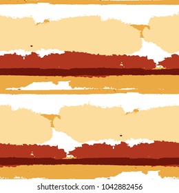 Grunge Stripes. Painted Lines. Texture with Horizontal Brush Strokes. Scribbled Grunge Motif for Sportswear, Paper, Cloth. Rustic Vector Background