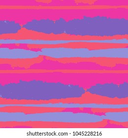 Grunge Stripes. Painted Lines. Texture with Horizontal Dry Brush Strokes. Scribbled Grunge Pattern for Linen, Fabric, Wallpaper. Rustic Vector Background with Stripes