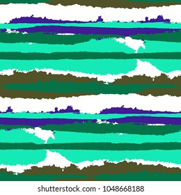 Grunge Stripes. Painted Lines. Texture with Horizontal Brush Strokes. Scribbled Grunge Rapport for Sportswear, Fabric, Wallpaper. Retro Vector Background