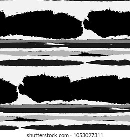 Grunge Stripes. Painted Lines. Texture with Horizontal Dry Brush Strokes. Scribbled Grunge Motif for Sportswear, Fabric, Wallpaper. Rustic Vector Background