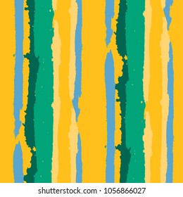 Grunge Stripes. Painted Lines. Texture with Vertical Brush Strokes. Scribbled Grunge Pattern for Sportswear, Fabric, Cloth. Trendy Vector Background