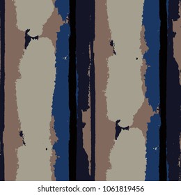 Grunge Stripes. Painted Lines. Texture with Vertical Dry Brush Strokes. Scribbled Grunge Rapport for Sportswear, Paper, Cloth. Rustic Vector Background with Stripes