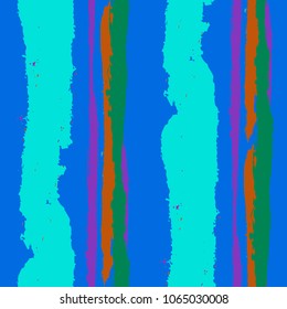 Grunge Stripes. Painted Lines. Texture with Vertical Dry Brush Strokes. Scribbled Grunge Rapport for Cloth, Fabric, Textile. Retro Vector Background with Stripes