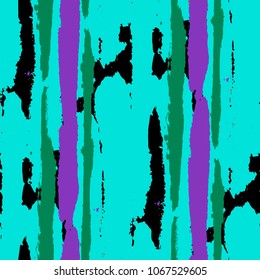 Grunge Stripes. Painted Lines. Texture with Vertical Brush Strokes. Scribbled Grunge Rapport for Cloth, Fabric, Textile. Retro Vector Background with Stripes