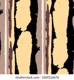 Grunge Stripes. Painted Lines. Texture with Vertical Dry Brush Strokes. Scribbled Grunge Rapport for Linen, Fabric, Wallpaper. Rustic Vector Background