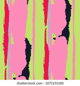 Grunge Stripes. Painted Lines. Texture with Vertical Brush Strokes. Scribbled Grunge Rapport for Linen, Fabric, Wallpaper. Rustic Vector Background with Stripes