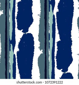 Grunge Stripes. Painted Lines. Texture with Vertical Dry Brush Strokes. Scribbled Grunge Motif for Linen, Fabric, Wallpaper. Trendy Vector Background with Stripes