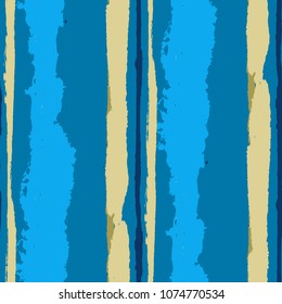 Grunge Stripes. Painted Lines. Texture with Vertical Brush Strokes. Scribbled Grunge Pattern for Linen, Fabric, Wallpaper. Rustic Vector Background