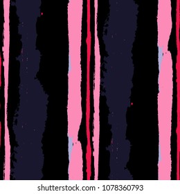 Grunge Stripes. Painted Lines. Texture with Vertical Brush Strokes. Scribbled Grunge Rapport for Sportswear, Paper, Cloth. Retro Vector Background with Stripes