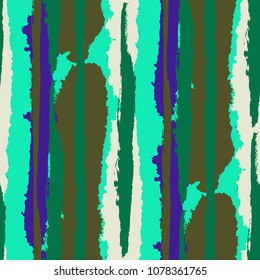 Grunge Stripes. Painted Lines. Texture with Vertical Brush Strokes. Scribbled Grunge Pattern for Linen, Fabric, Wallpaper. Trendy Vector Background