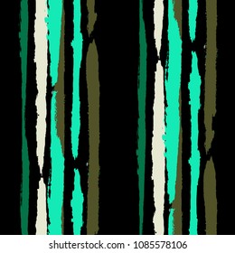 Grunge Stripes. Painted Lines. Texture with Vertical Dry Brush Strokes. Scribbled Grunge Pattern for Sportswear, Paper, Cloth. Retro Vector Background