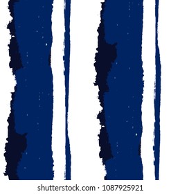 Grunge Stripes. Painted Lines. Texture with Vertical Dry Brush Strokes. Scribbled Grunge Rapport for Cloth, Swimwear, Textile. Retro Vector Background with Stripes