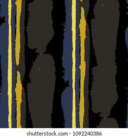 Grunge Stripes. Painted Lines. Texture with Vertical Dry Brush Strokes. Scribbled Grunge Rapport for Linen, Fabric, Textile. Trendy Vector Background
