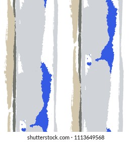 Grunge Stripes. Painted Lines. Texture with Vertical Brush Strokes. Scribbled Grunge Rapport for Sportswear, Paper, Cloth. Retro Vector Background with Stripes