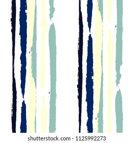 Grunge Stripes. Painted Lines. Texture with Vertical Brush Strokes. Scribbled Grunge Motif for Sportswear, Fabric, Cloth. Trendy Vector Background with Stripes